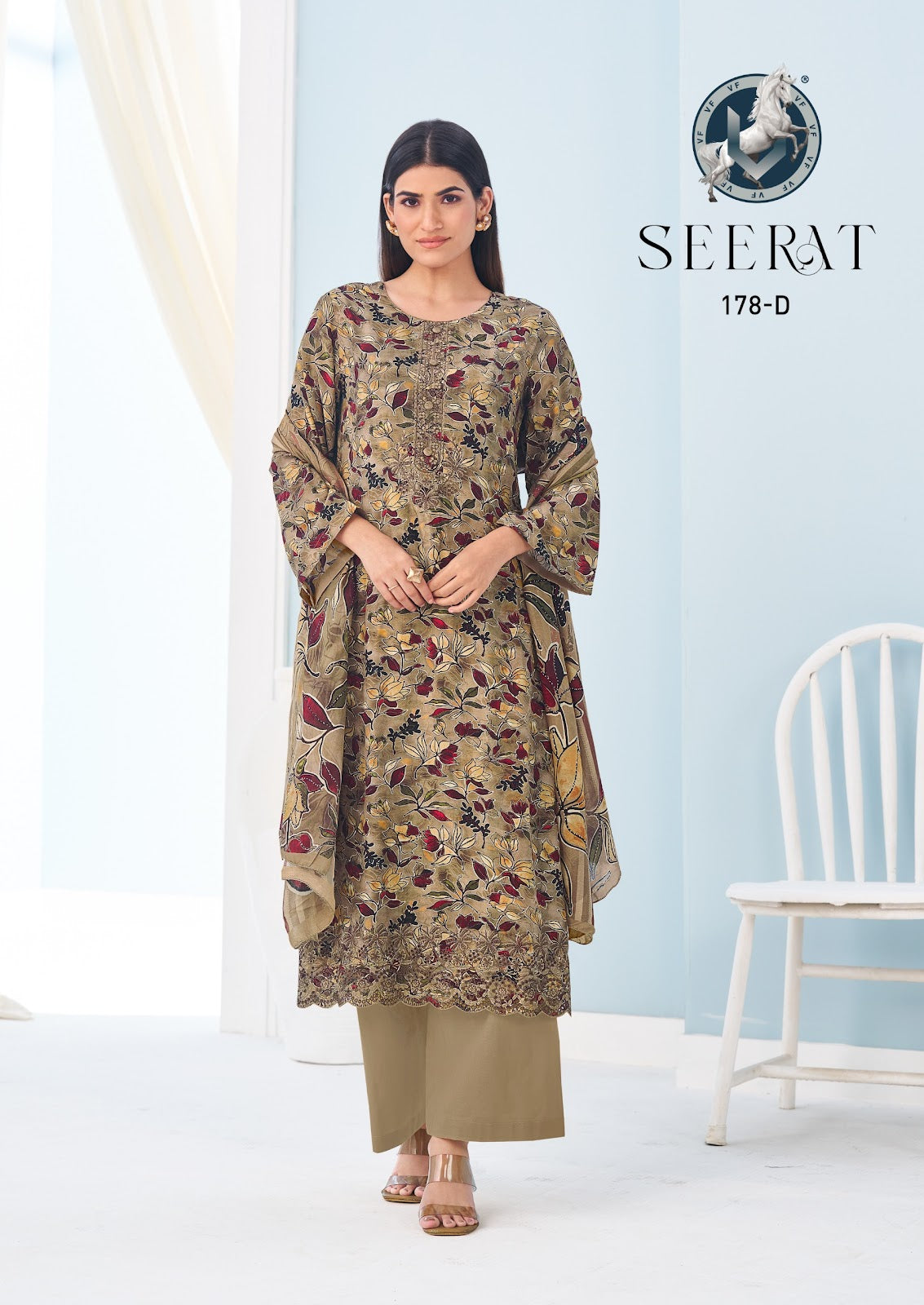Seerat Vivek Pure Muslin Plazzo Style Suits Wholesale Rate