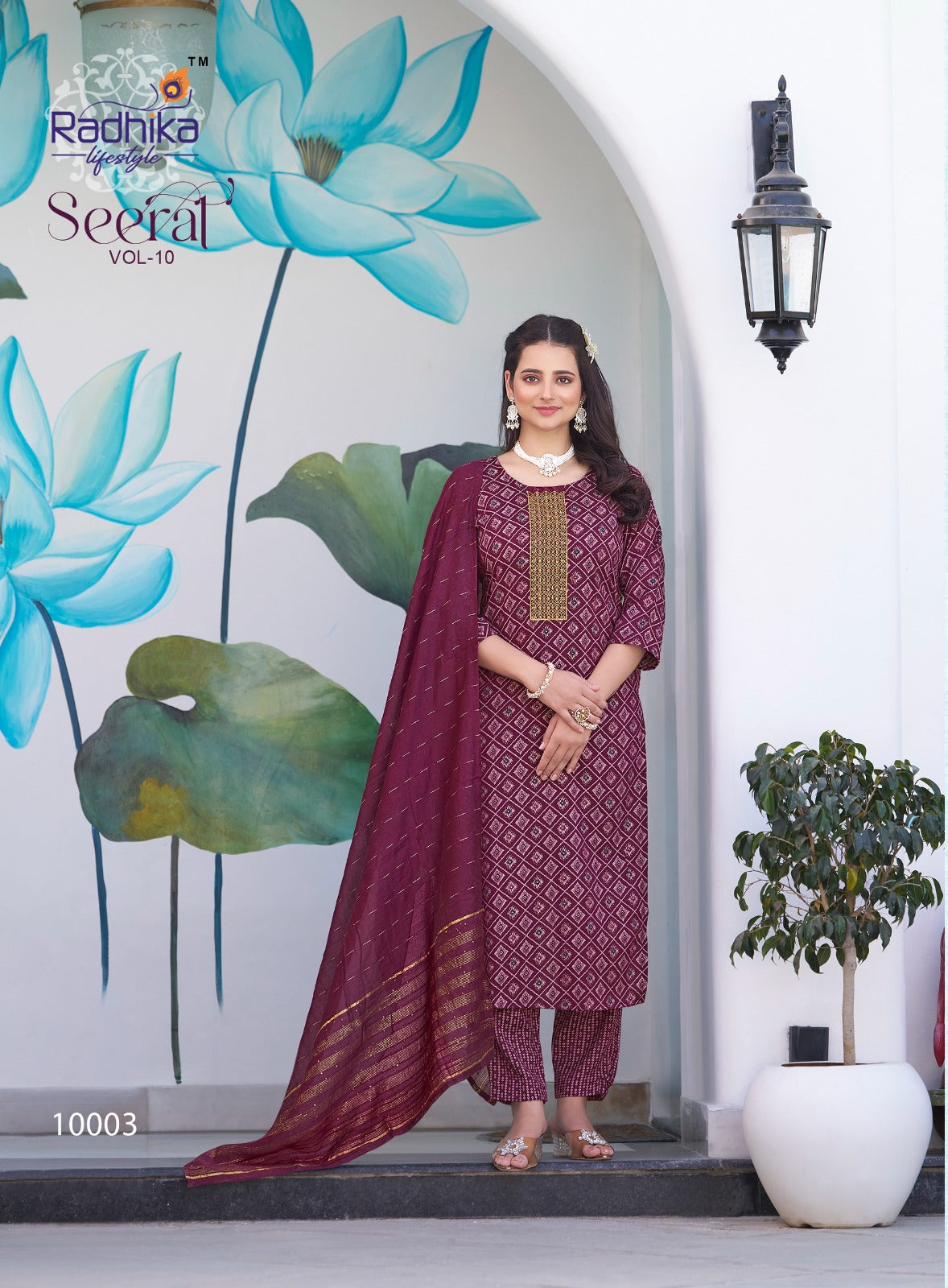 Seerat Vol 10 Radhika Lifestyle Rayon Capsule Readymade Pant Style Suits Manufacturer India