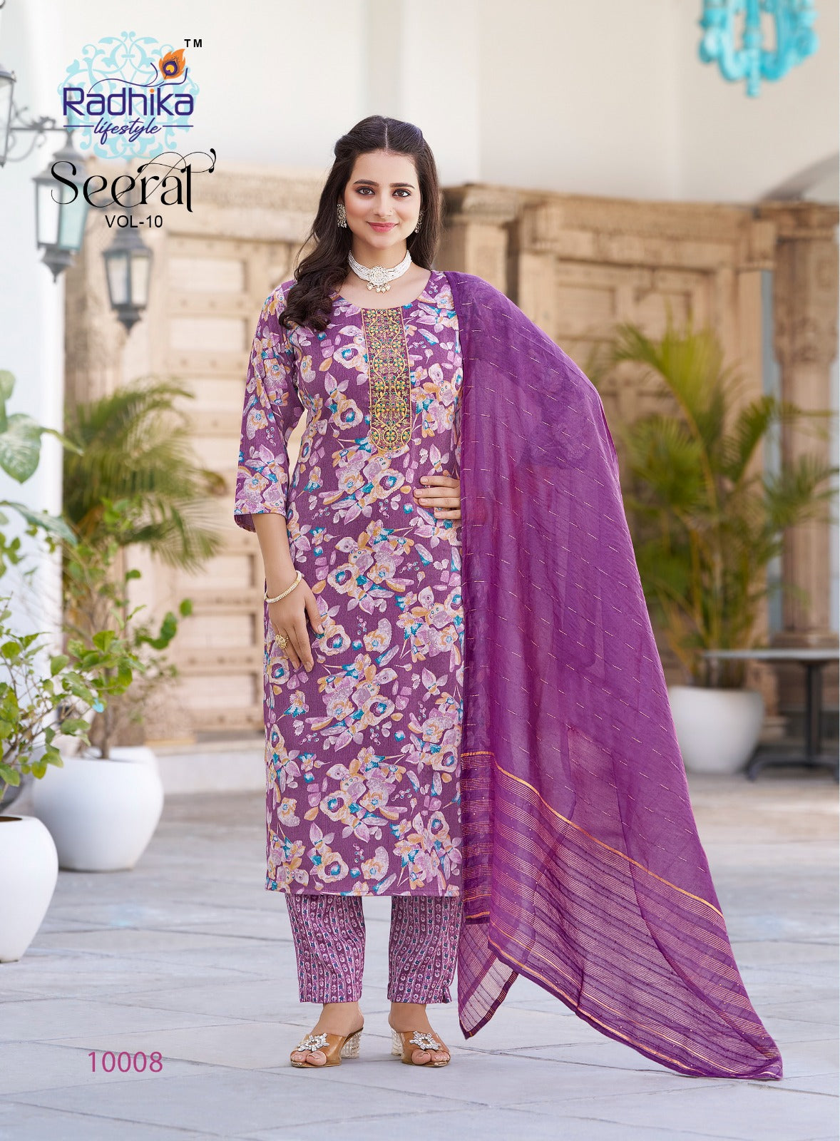 Seerat Vol 10 Radhika Lifestyle Rayon Capsule Readymade Pant Style Suits Manufacturer India