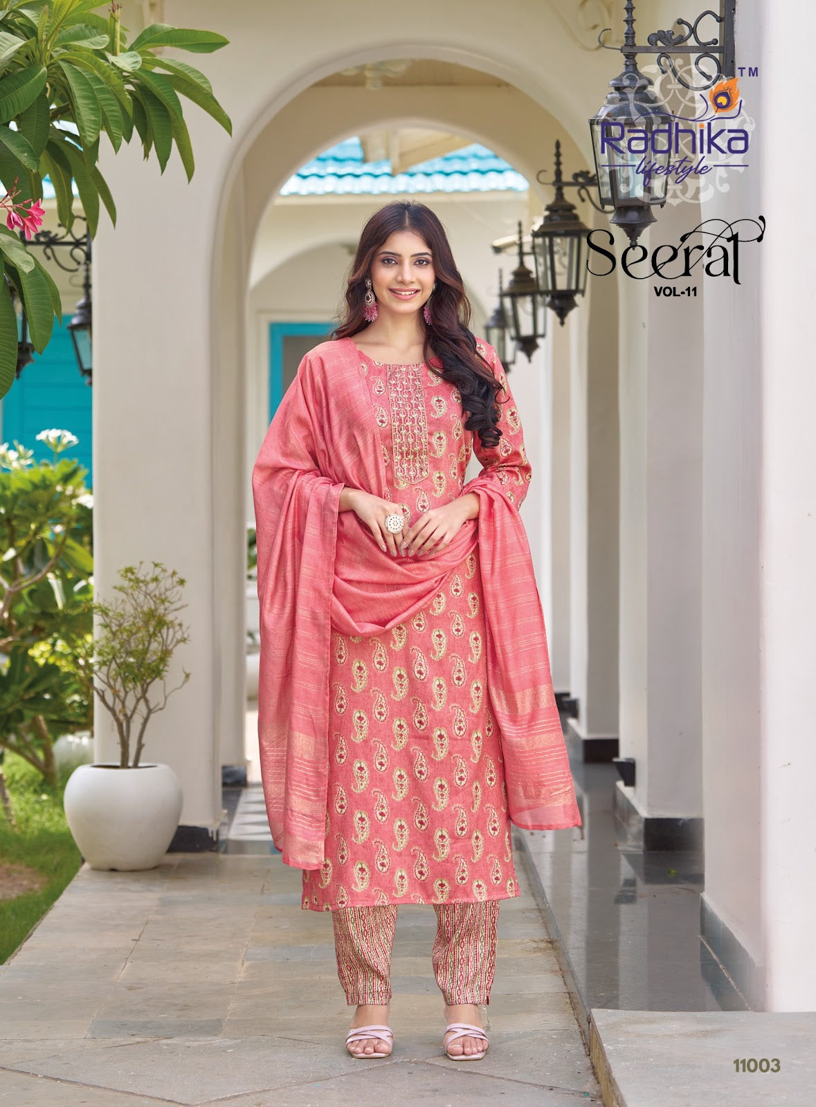 Seerat Vol 11 Radhika Lifestyle Rayon Readymade Pant Style Suits Wholesale Price