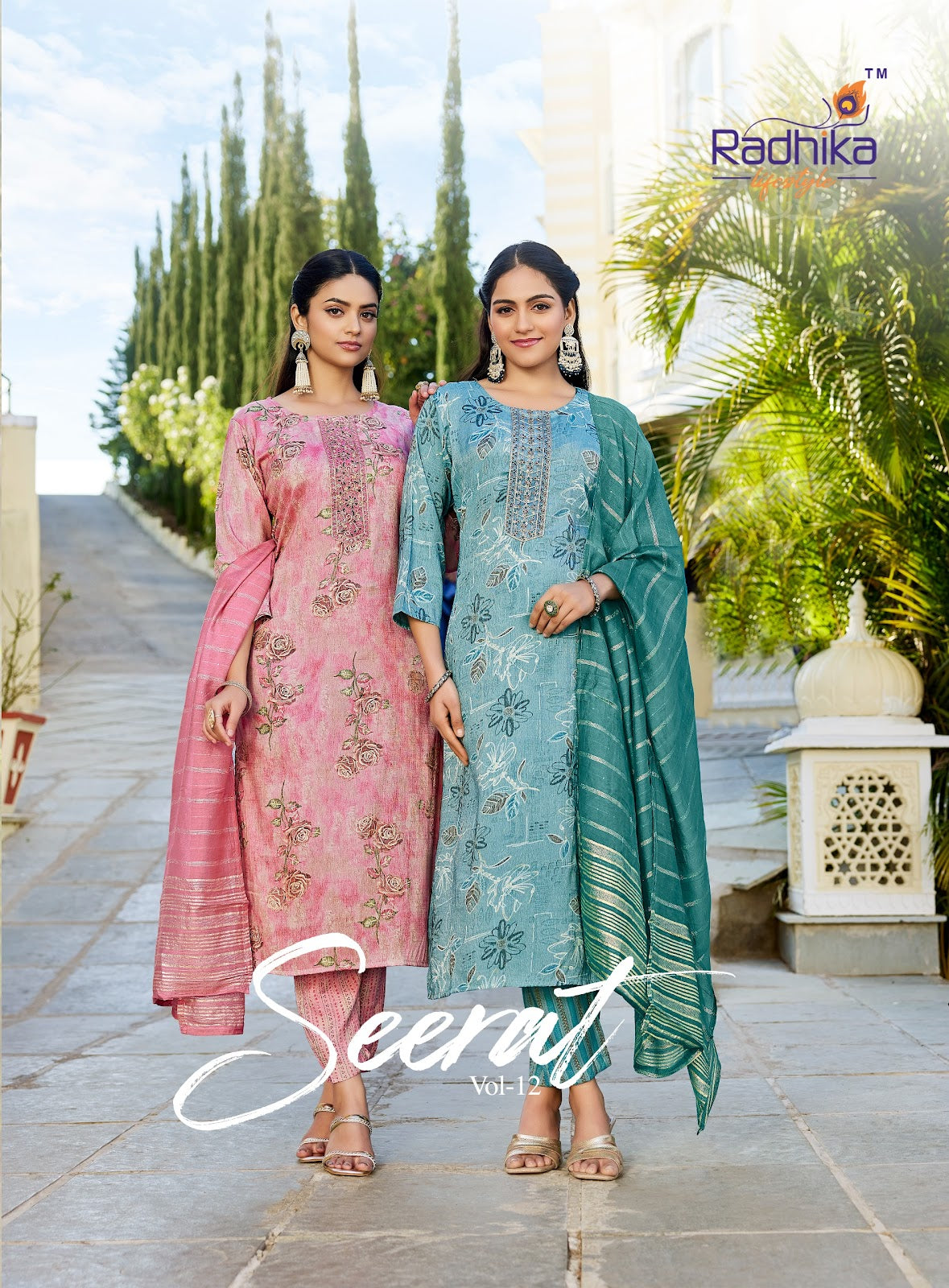 Seerat Vol 12 Radhika Lifestyle Rayon Readymade Pant Style Suits Wholesale