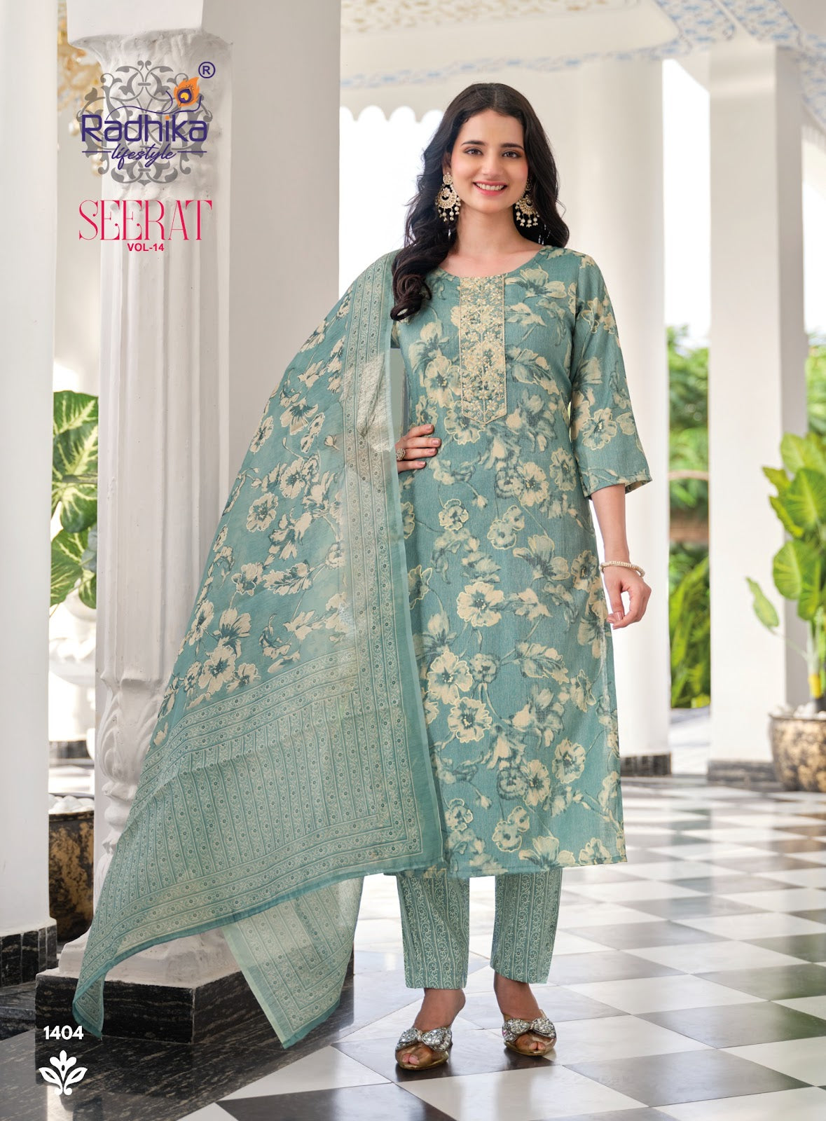 Seerat Vol 14 Radhika Lifestyle Rayon Readymade Pant Style Suits Wholesale Price