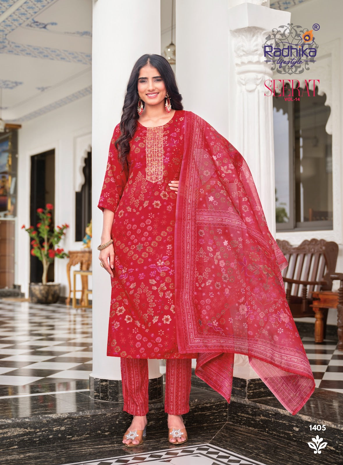 Seerat Vol 14 Radhika Lifestyle Rayon Readymade Pant Style Suits Wholesale Price