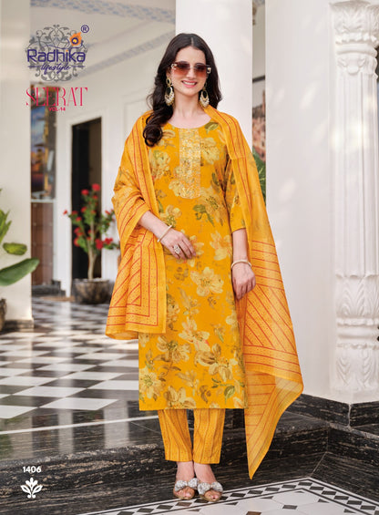 Seerat Vol 14 Radhika Lifestyle Rayon Readymade Pant Style Suits Wholesale Price