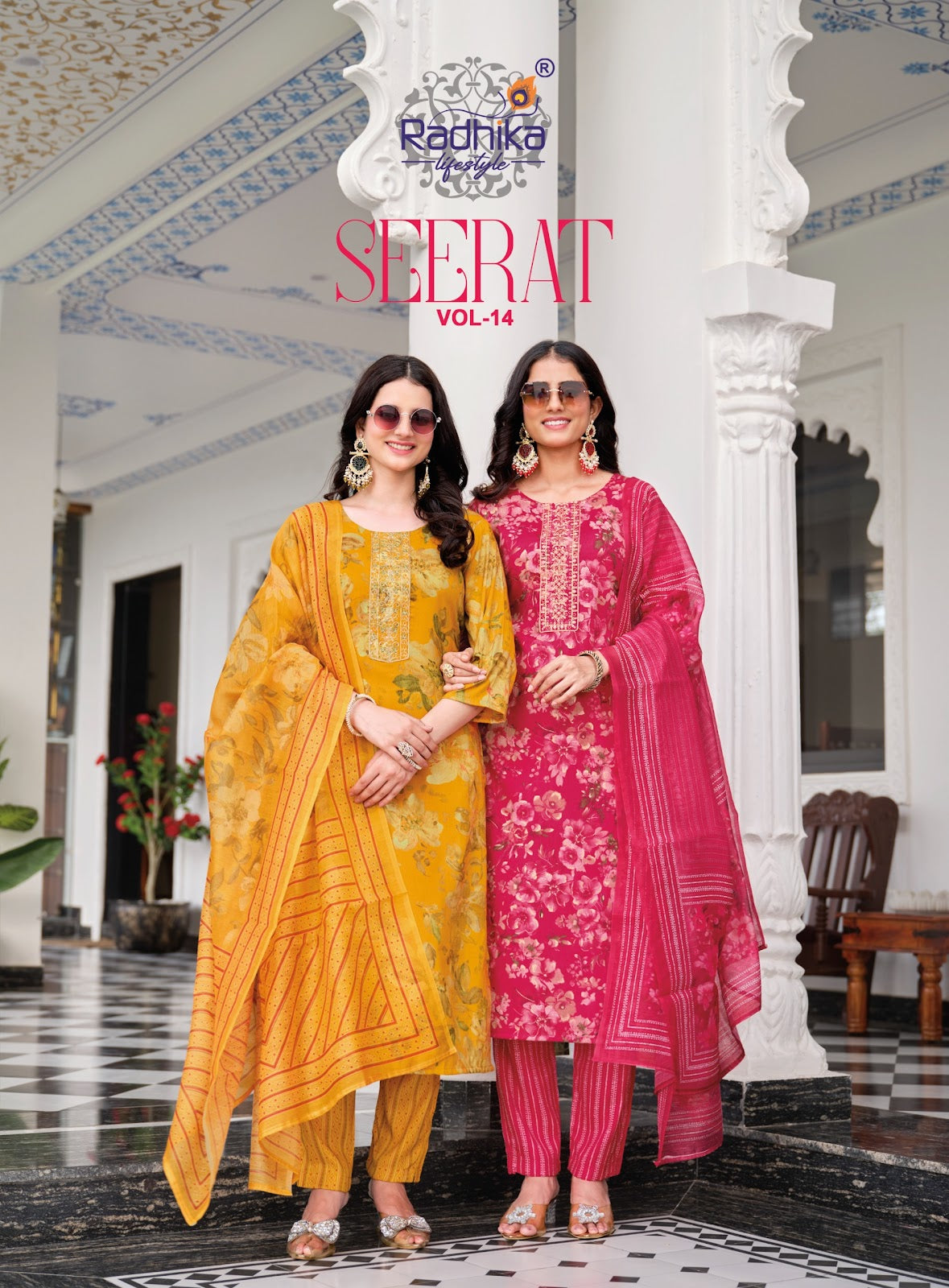 Seerat Vol 14 Radhika Lifestyle Rayon Readymade Pant Style Suits Wholesale Price