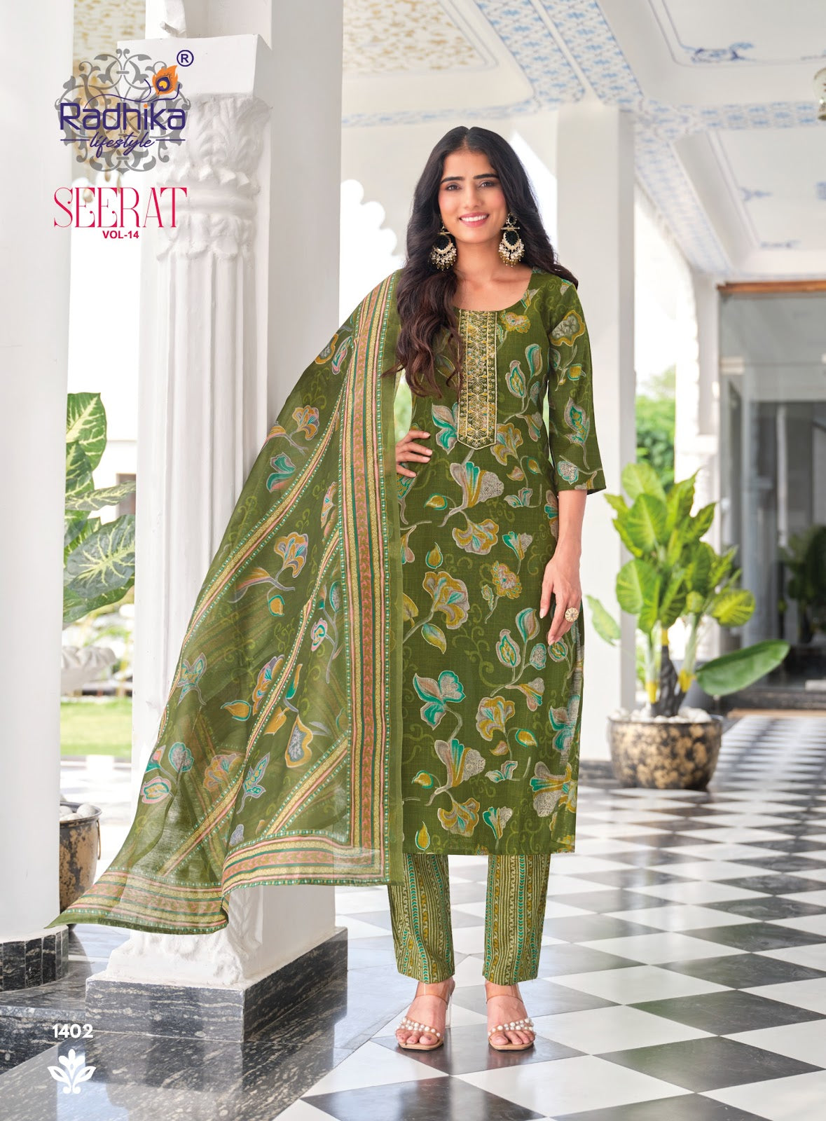 Seerat Vol 14 Radhika Lifestyle Rayon Readymade Pant Style Suits Wholesale Price