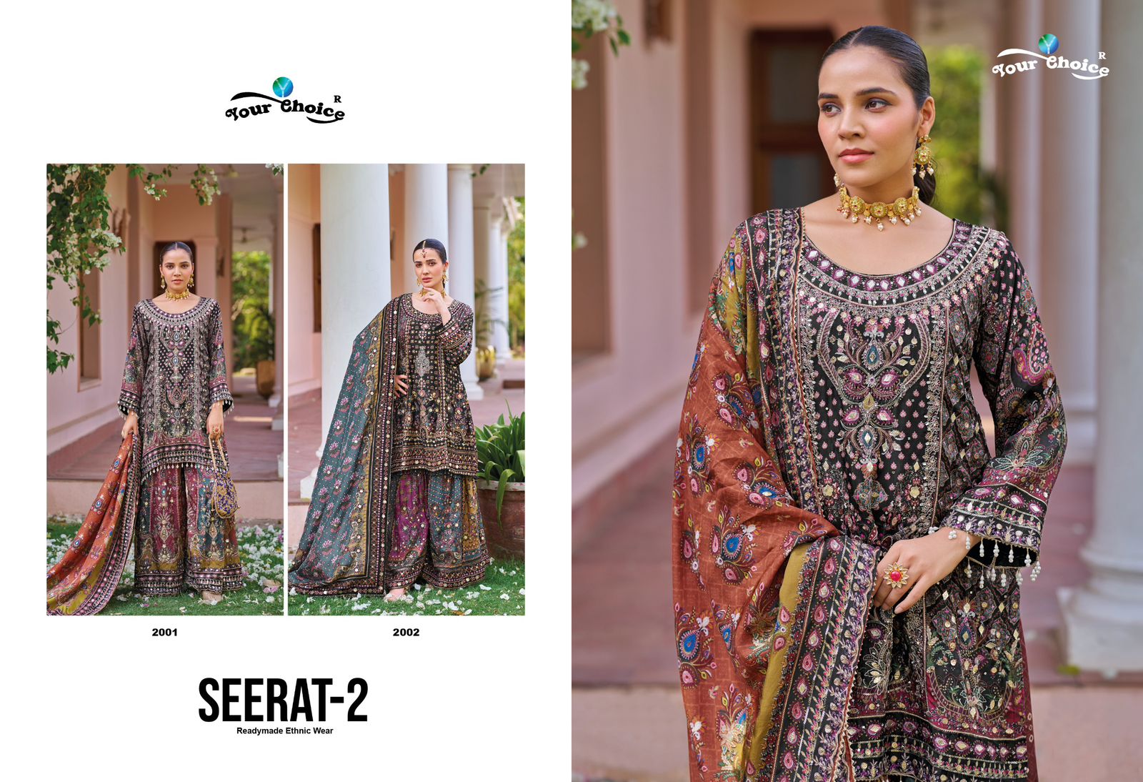 Seerat Vol 2 Your Choice Chinon Readymade Sharara Suits Wholesale Rate