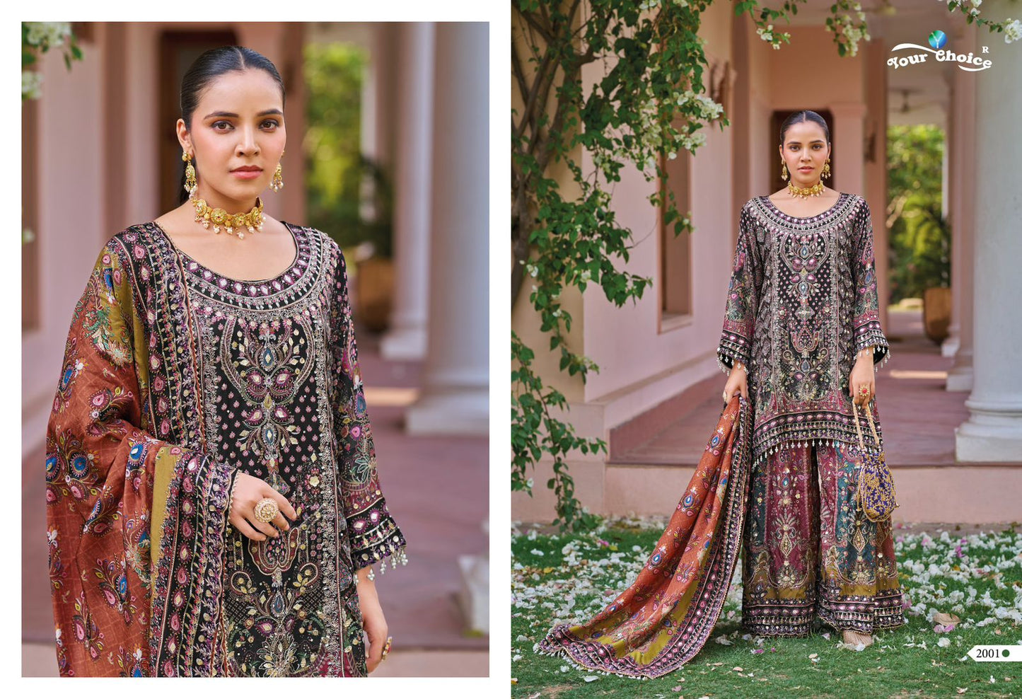 Seerat Vol 2 Your Choice Chinon Readymade Sharara Suits Wholesale Rate