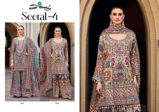 Seerat Vol 4 Your Choice Chinnon Pakistani Readymade Suits Exporter India