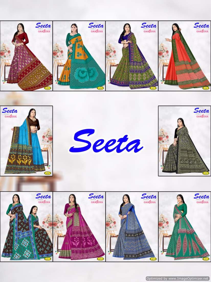 Seeta Vol 4 Ganesha Cotton Sarees Manufacturer India
