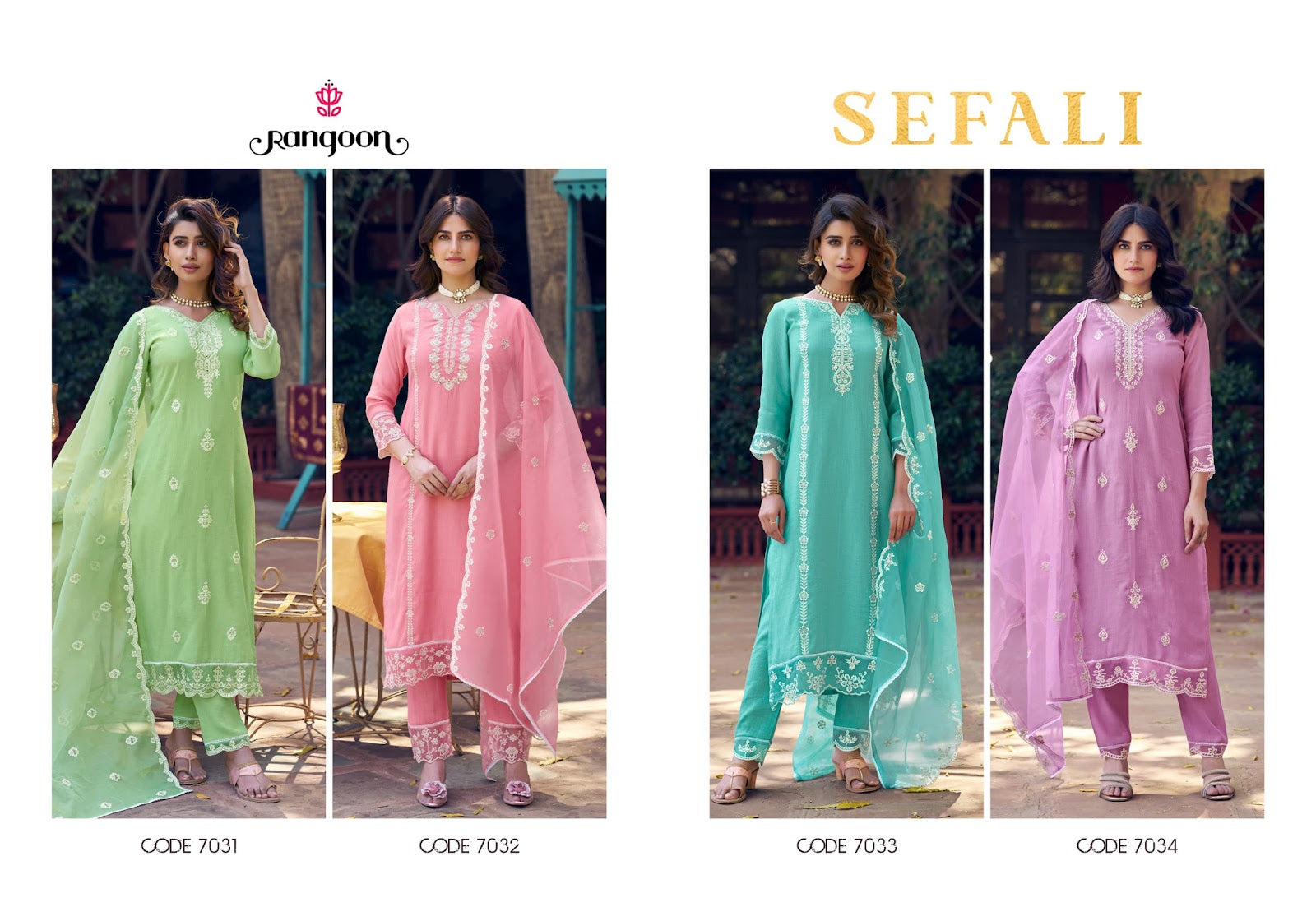 Sefali Rangoon Viscose Readymade Pant Style Suits Wholesale Price