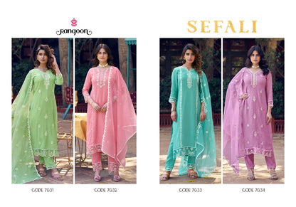 Sefali Rangoon Viscose Readymade Pant Style Suits Wholesale Price