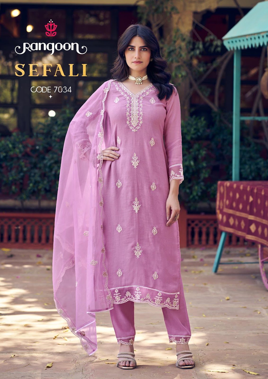 Sefali Rangoon Viscose Readymade Pant Style Suits Wholesale Price