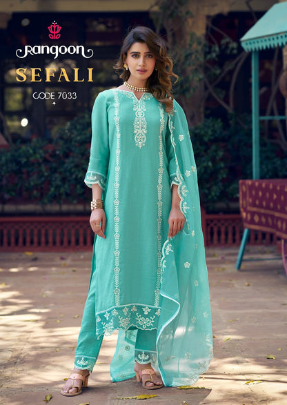 Sefali Rangoon Viscose Readymade Pant Style Suits Wholesale Price