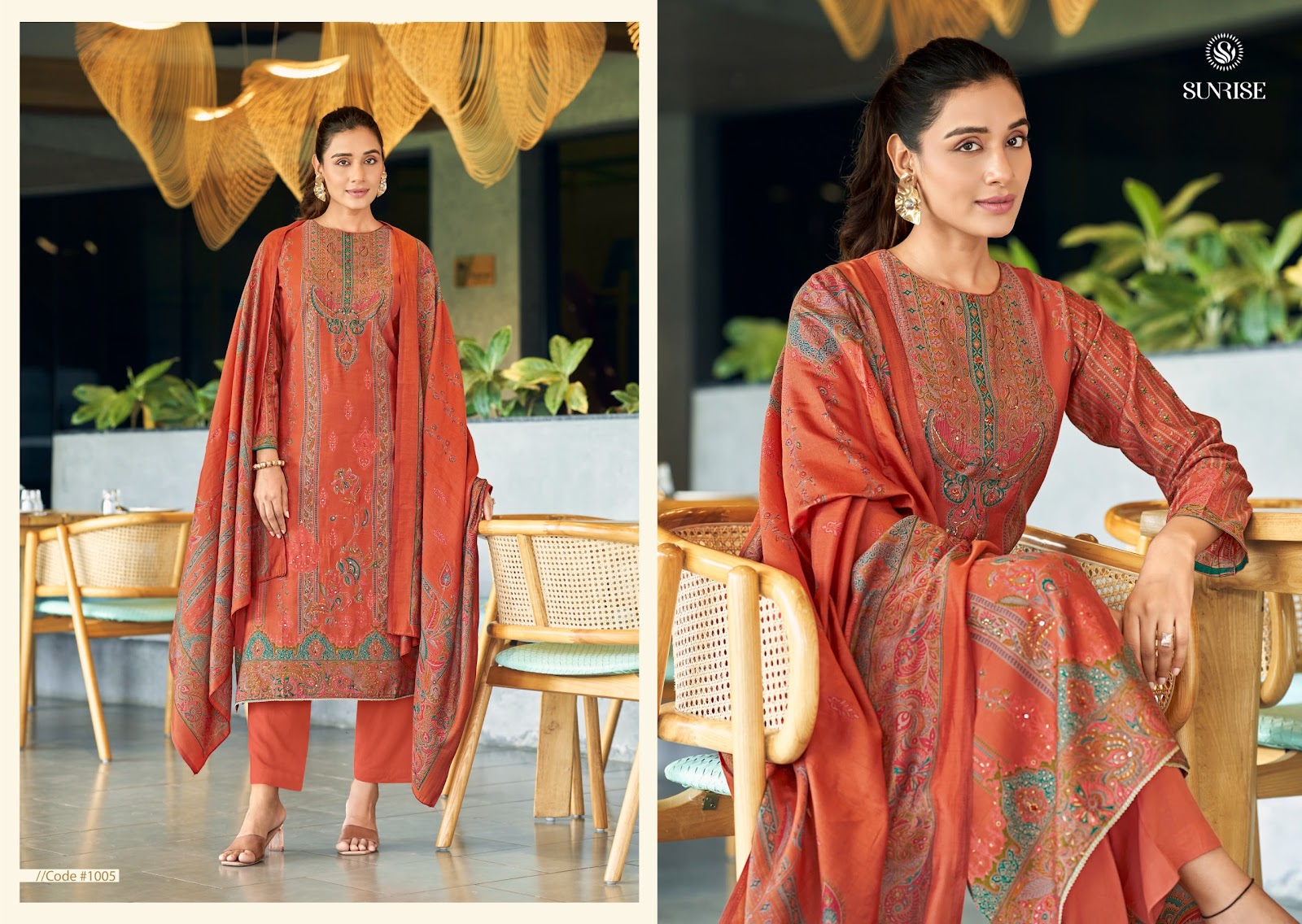 Sefali Silk Sunrise Modal Silk Pant Style Suits Supplier Ahmedabad