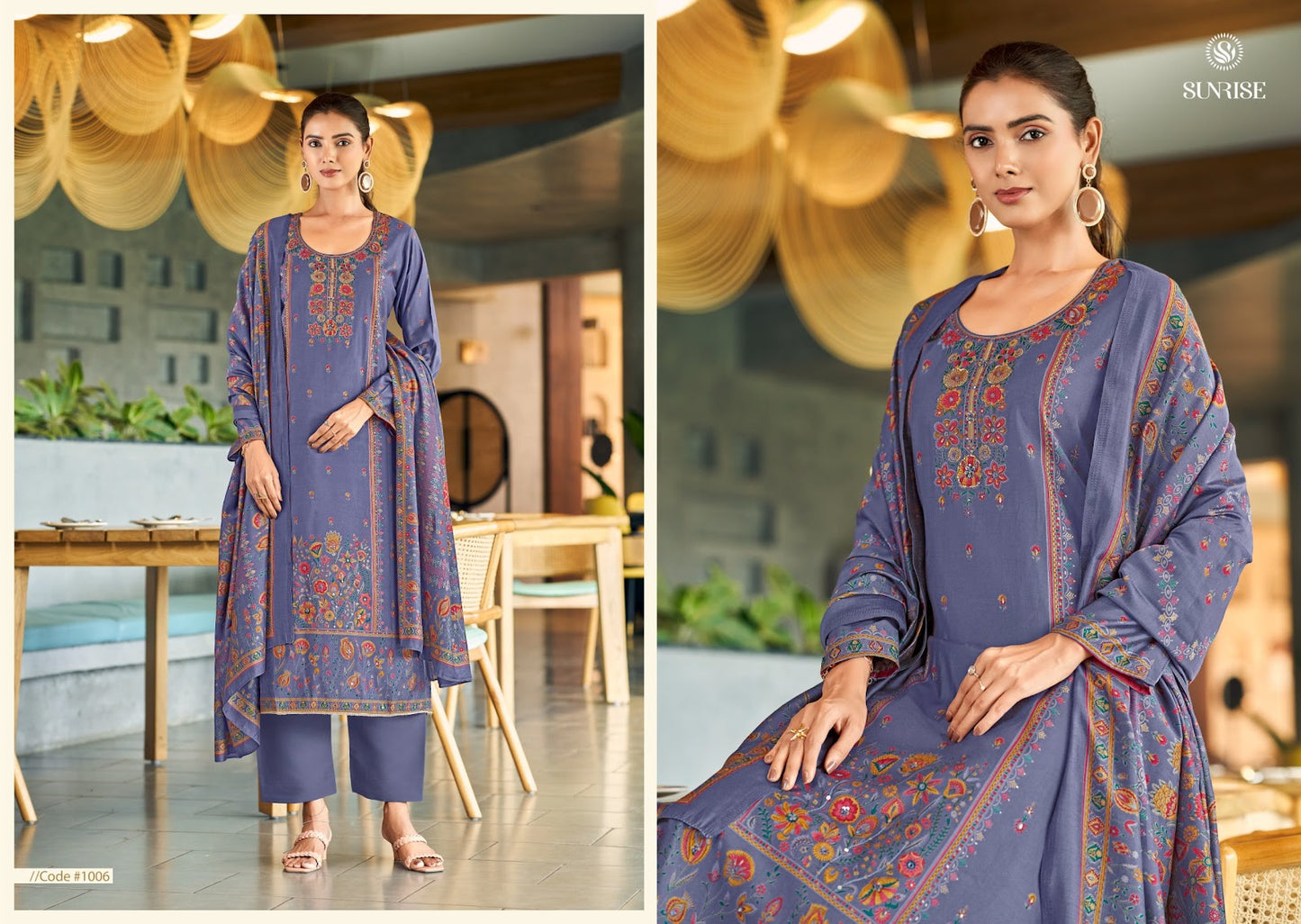 Sefali Silk Sunrise Modal Silk Pant Style Suits Supplier Ahmedabad