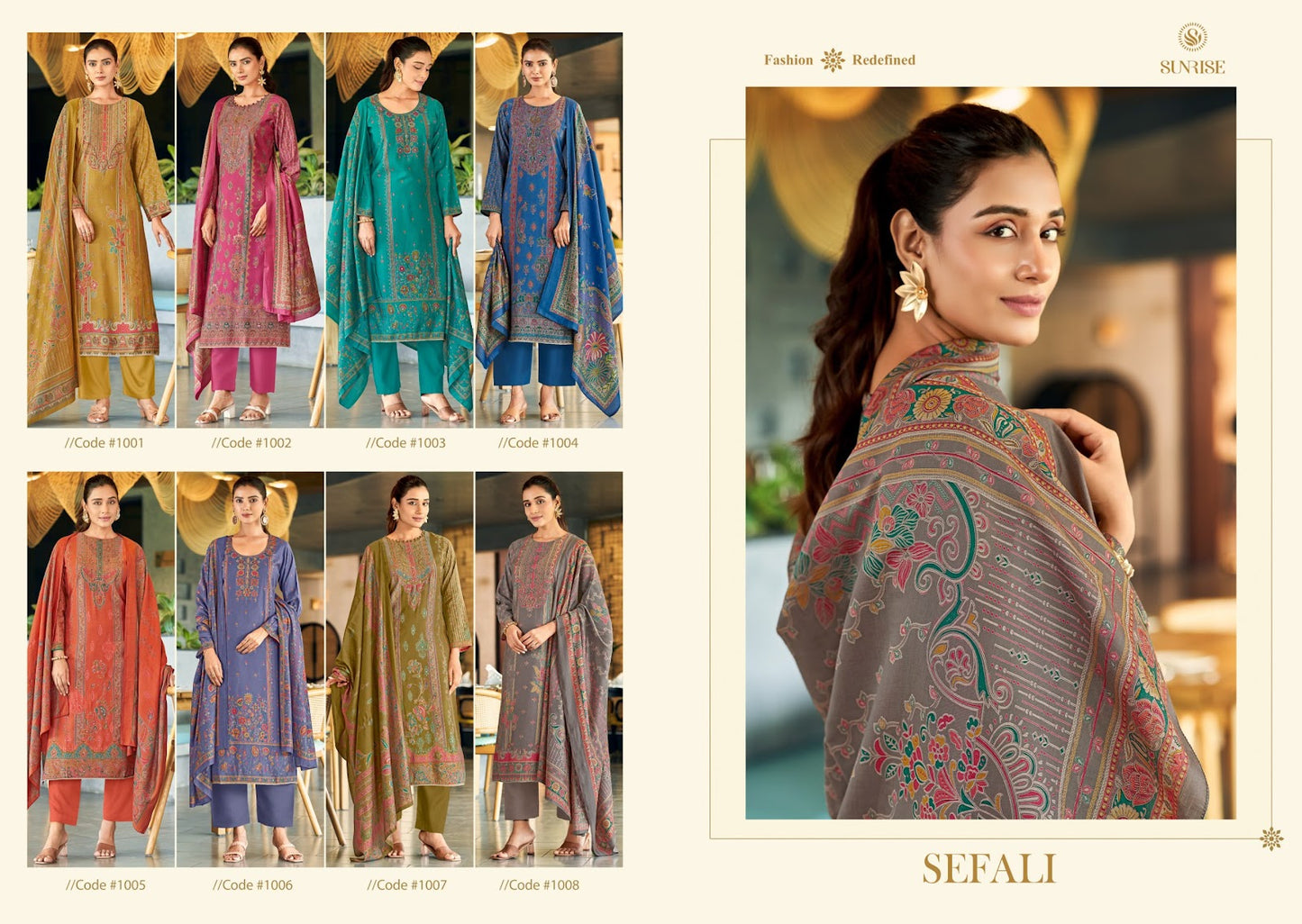 Sefali Silk Sunrise Modal Silk Pant Style Suits Supplier Ahmedabad
