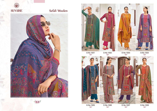 Sefali Woolen Sunrise Viscose Pashmina Suits Manufacturer Gujarat