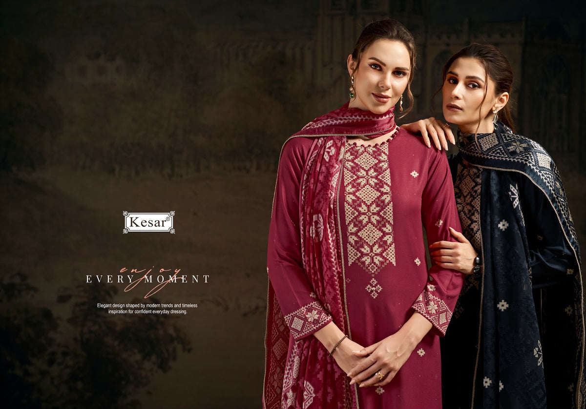 Sehej Kesar Viscose Pashmina Suits Exporter India