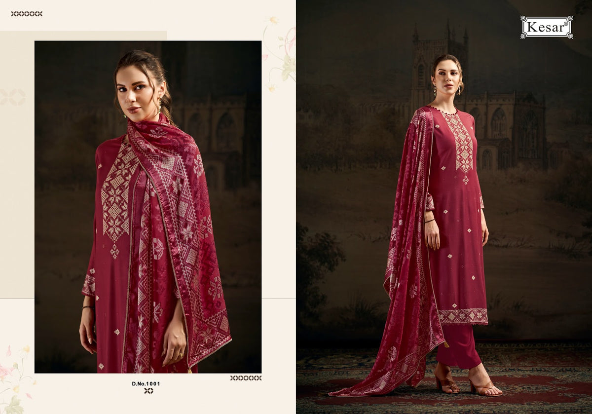 Sehej Kesar Viscose Pashmina Suits Exporter India