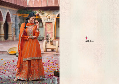 Sehenaaz Eba Lifestyle Chinon Readymade Suits Supplier India