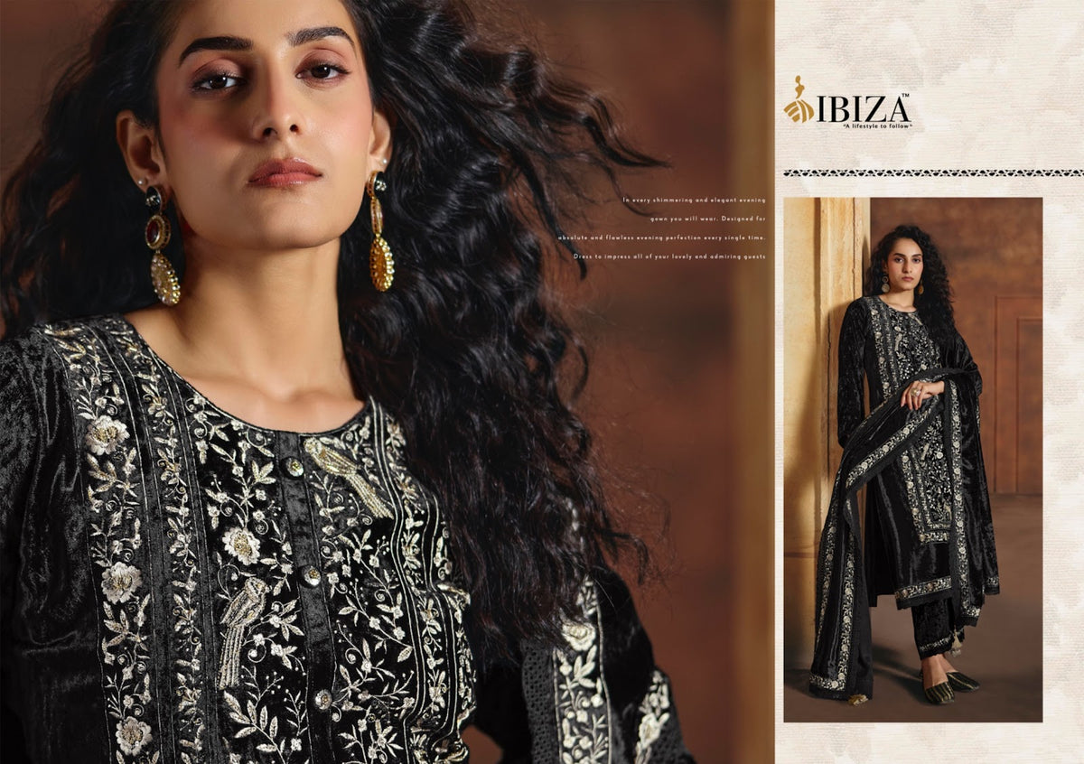 Seher Ibiza Viscose Velvet Suits Exporter Gujarat