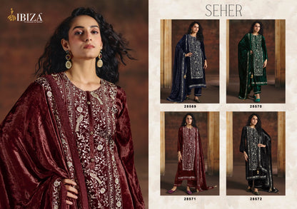 Seher Ibiza Viscose Velvet Suits Exporter Gujarat
