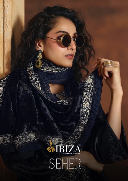Seher Ibiza Viscose Velvet Suits Exporter Gujarat
