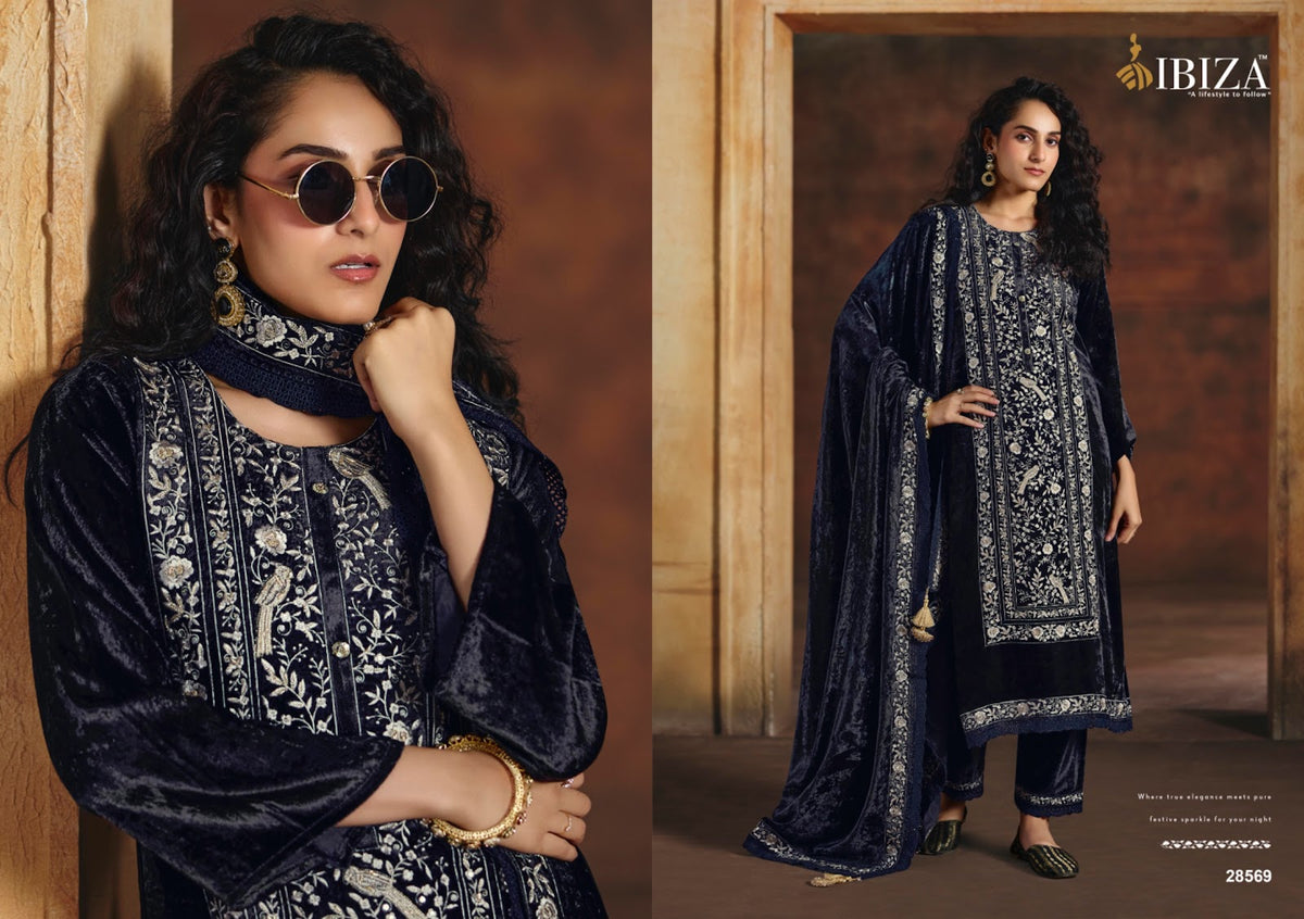 Seher Ibiza Viscose Velvet Suits Exporter Gujarat