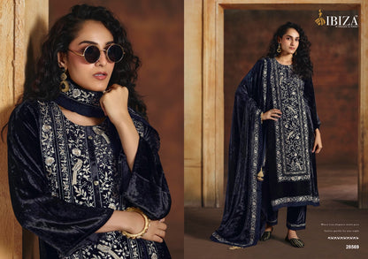 Seher Ibiza Viscose Velvet Suits Exporter Gujarat