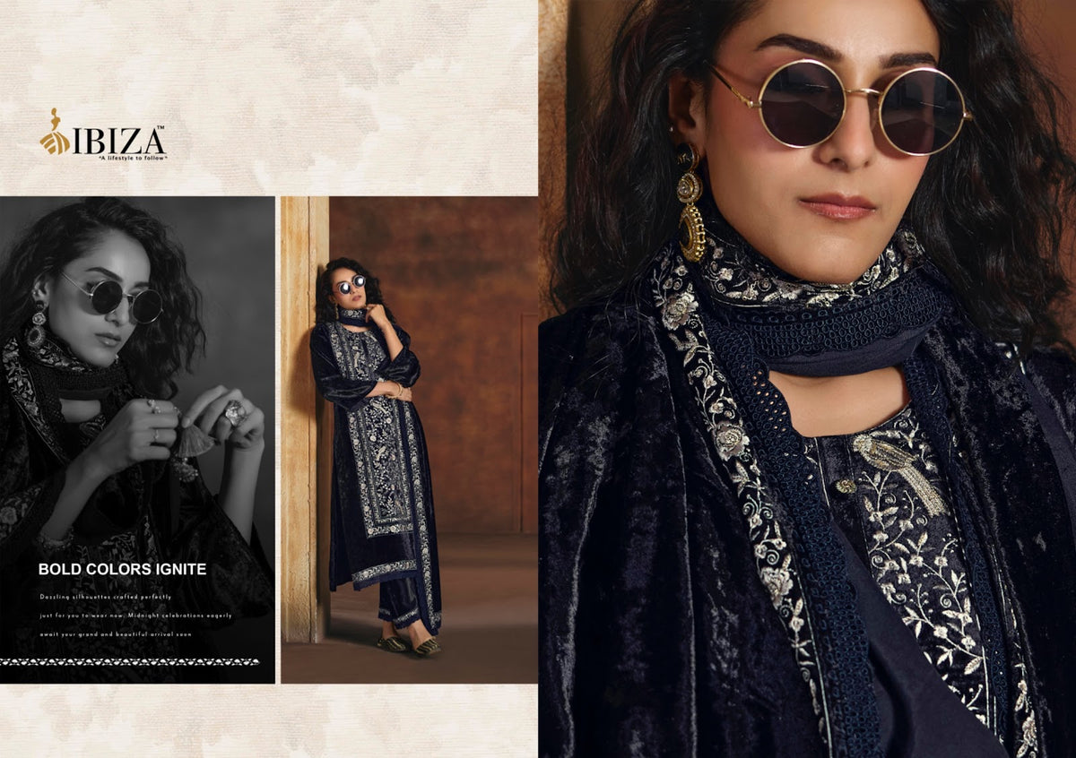 Seher Ibiza Viscose Velvet Suits Exporter Gujarat