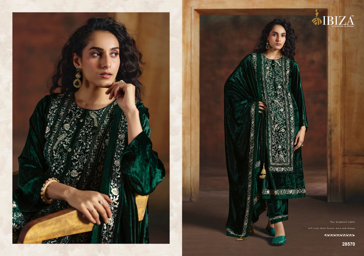Seher Ibiza Viscose Velvet Suits Exporter Gujarat