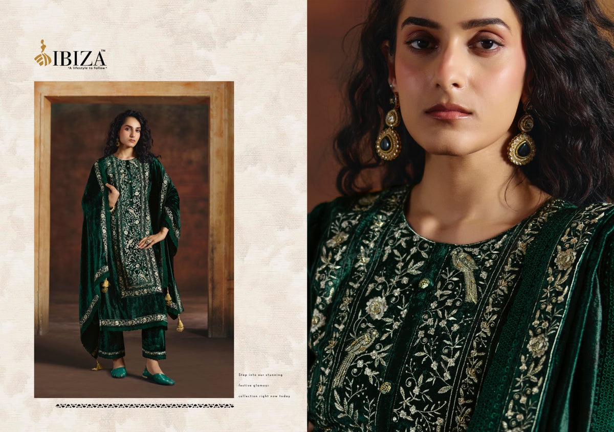 Seher Ibiza Viscose Velvet Suits Exporter Gujarat