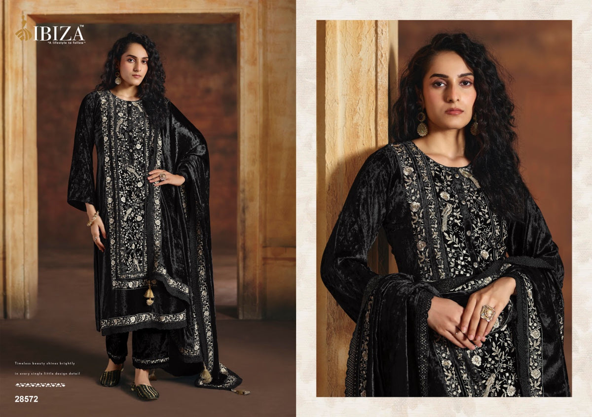 Seher Ibiza Viscose Velvet Suits Exporter Gujarat