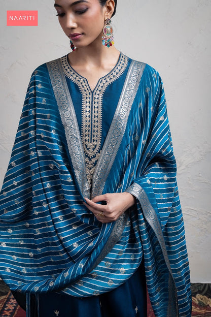 Seher Naariti Russian Silk Pant Style Suits Exporter India