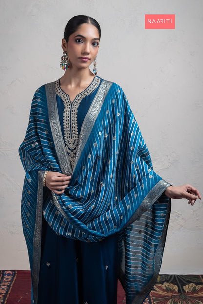 Seher Naariti Russian Silk Pant Style Suits Exporter India