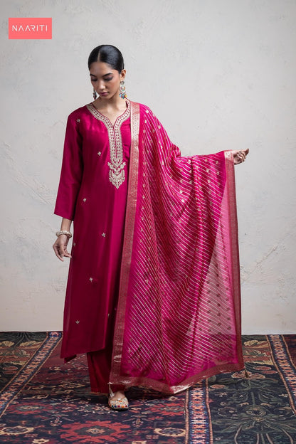 Seher Naariti Russian Silk Pant Style Suits Exporter India