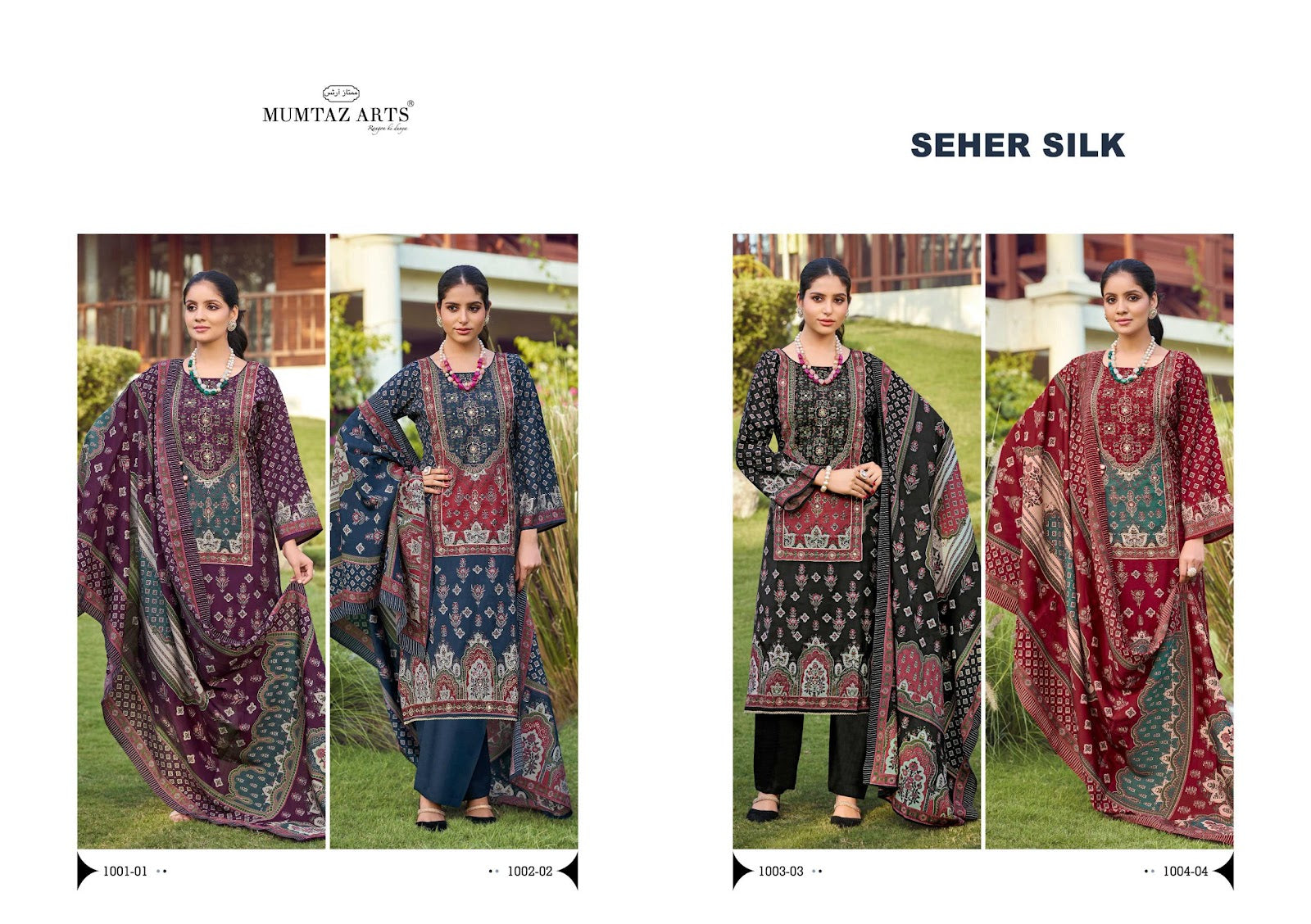 Seher Silk Mumtaz Arts Pure Viscose Muslin Karachi Salwar Suits Supplier India