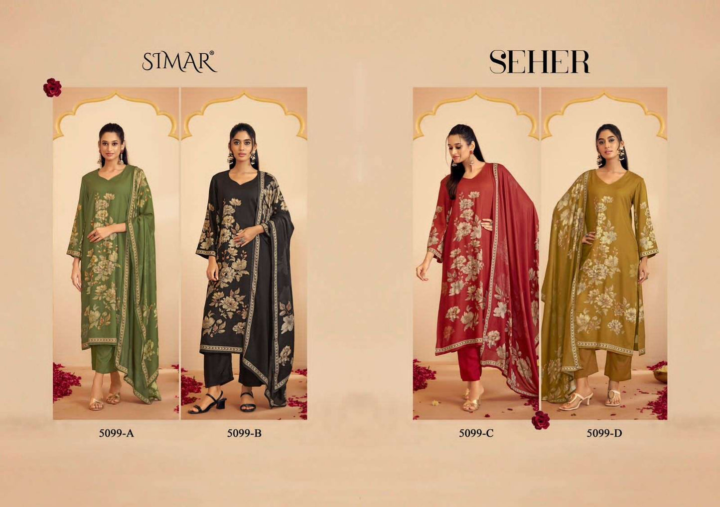 Seher Simar Pashmina Suits Wholesale Price