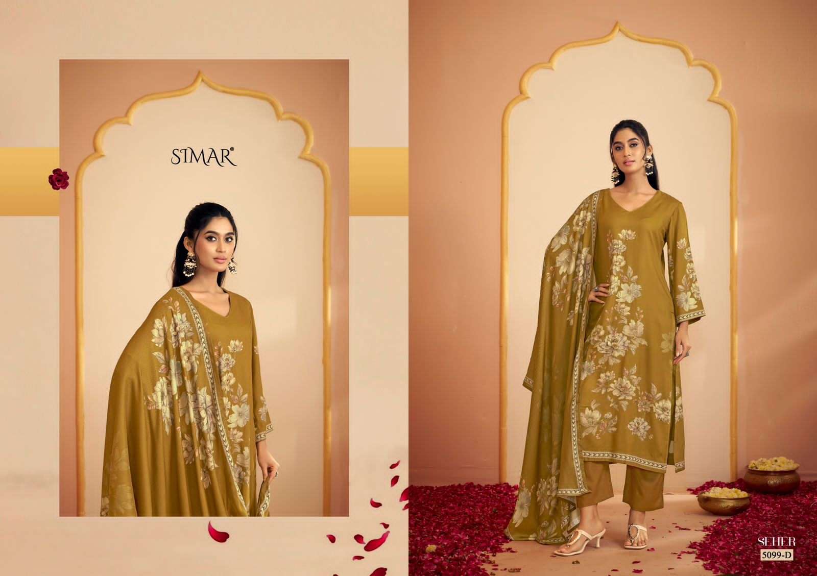 Seher Simar Pashmina Suits Wholesale Price