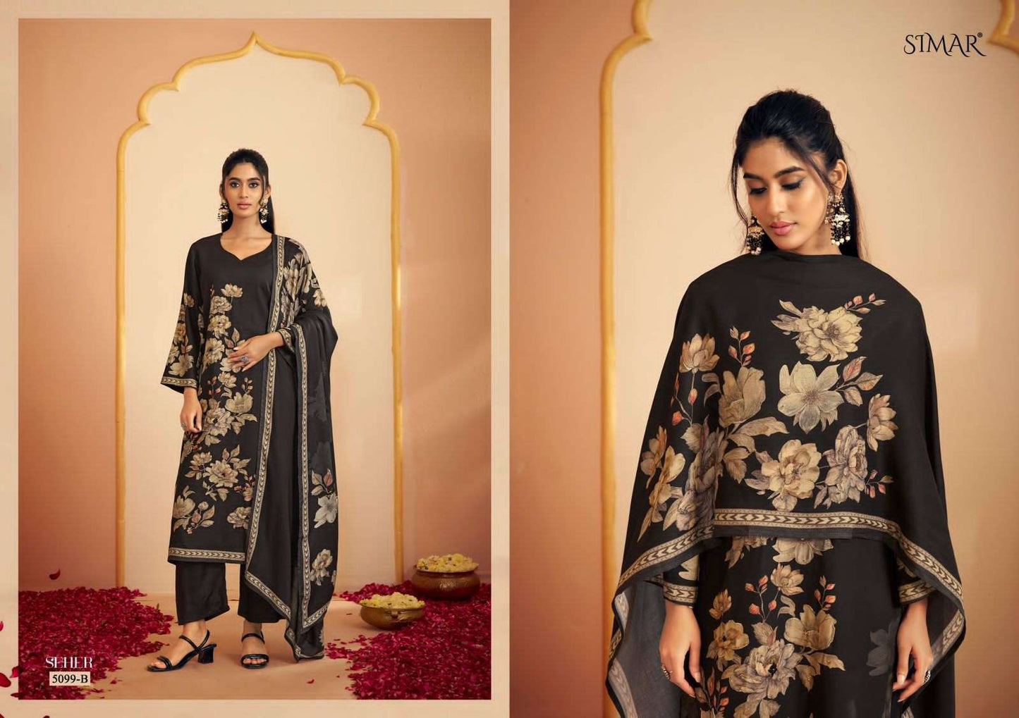 Seher Simar Pashmina Suits Wholesale Price