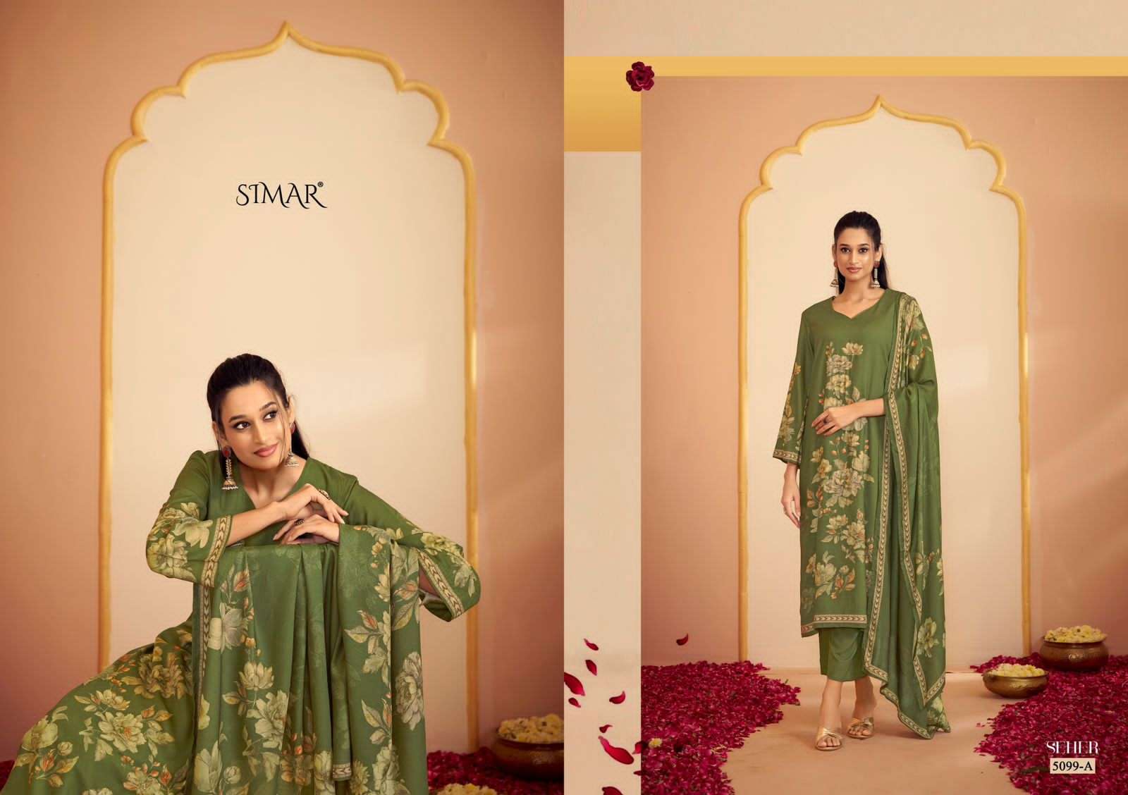 Seher Simar Pashmina Suits Wholesale Price