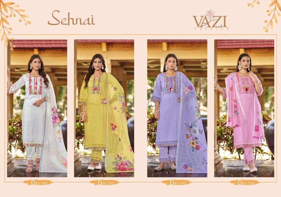 Sehnai Vazi Fashion Readymade Cotton Pant Suits Exporter Ahmedabad