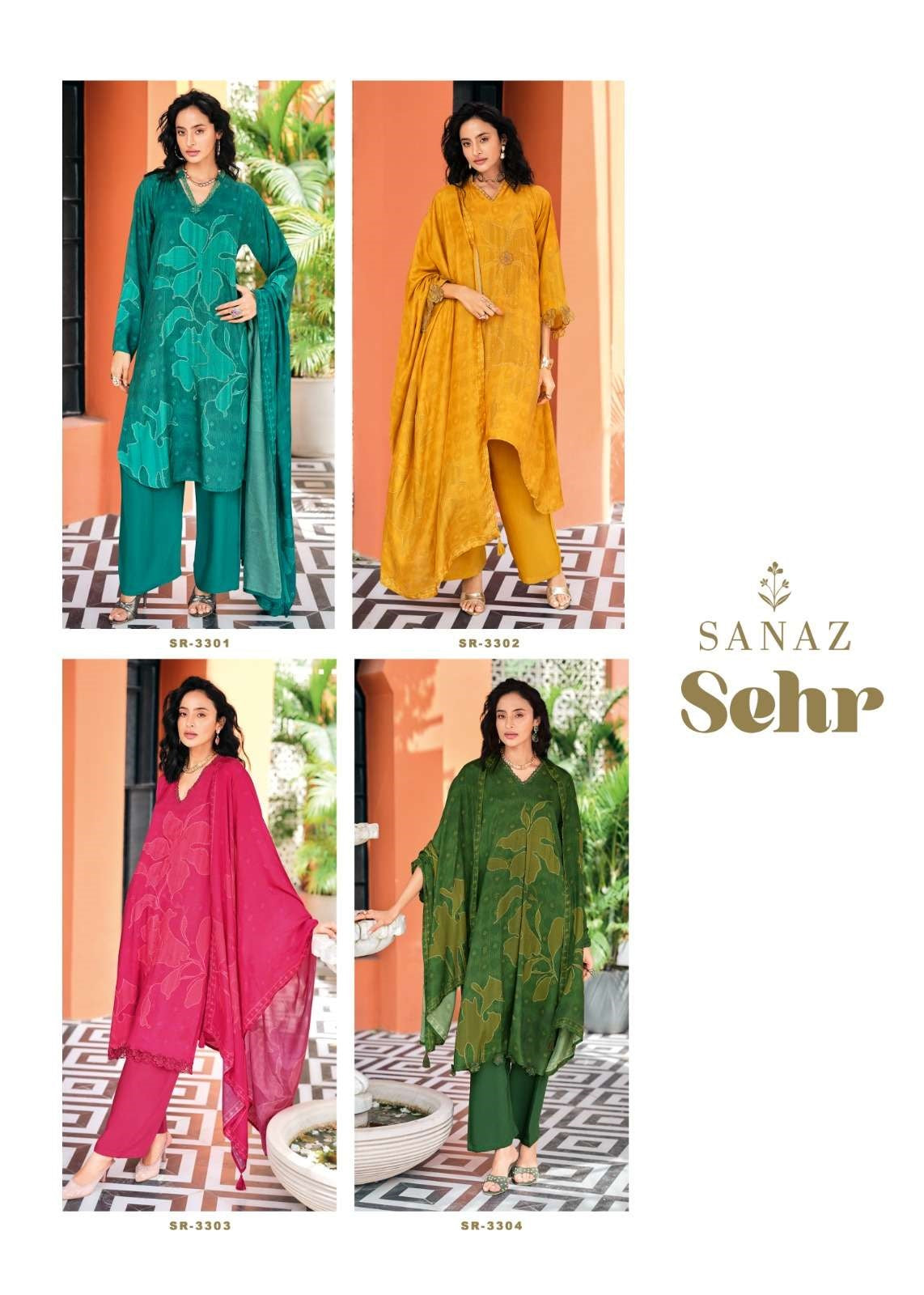 Sehr Sanaz Viscose Muslin Pant Style Suits Manufacturer