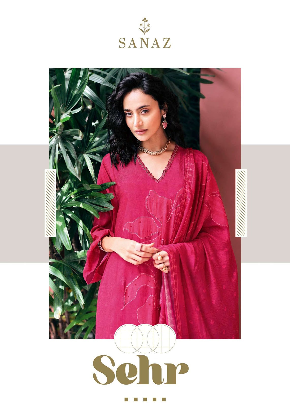 Sehr Sanaz Viscose Muslin Pant Style Suits Manufacturer