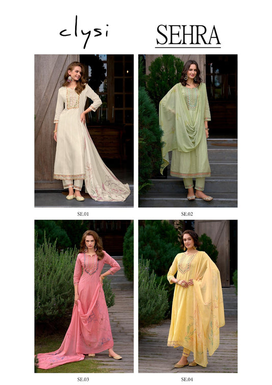 Sehra Clysi Cotton Readymade Suits Manufacturer Ahmedabad