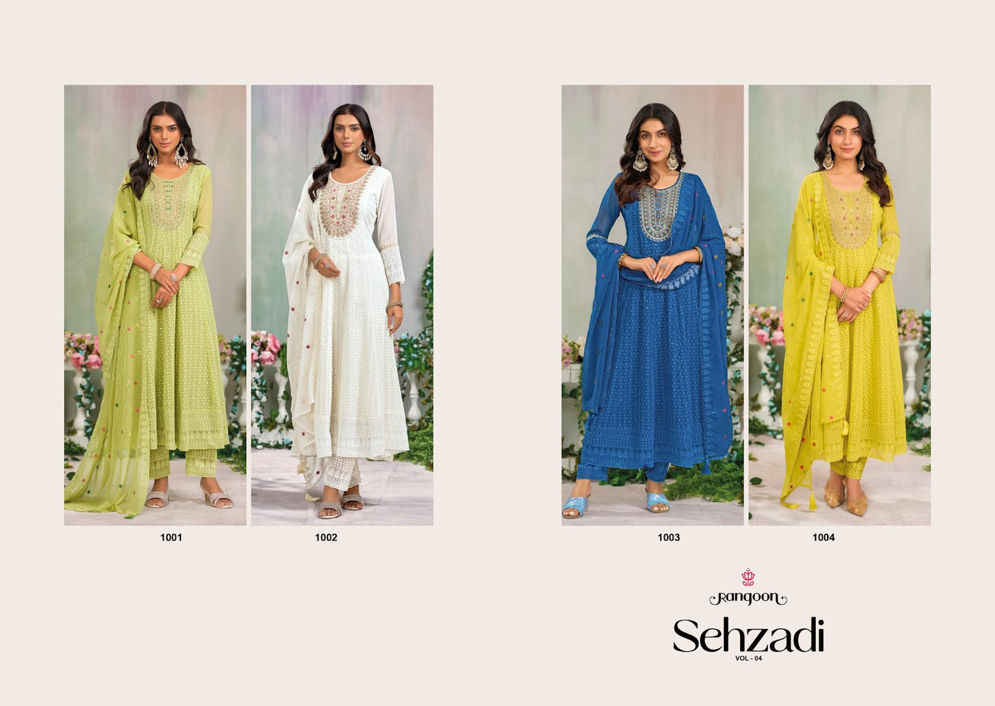 Sehzadi Vol 4 Rangoon Georgette Readymade Anarkali Suits Wholesale Price