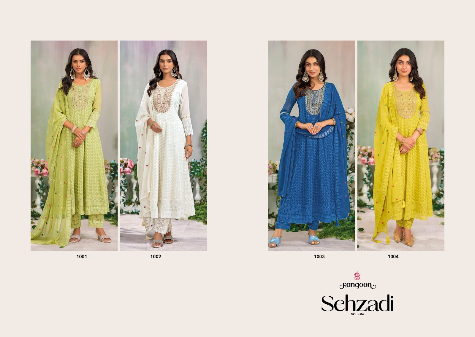 Sehzadi Vol 4 Rangoon Georgette Readymade Anarkali Suits Wholesale Price