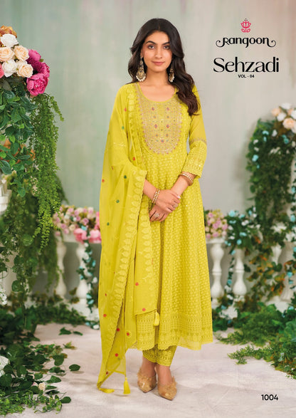 Sehzadi Vol 4 Rangoon Georgette Readymade Anarkali Suits Wholesale Price