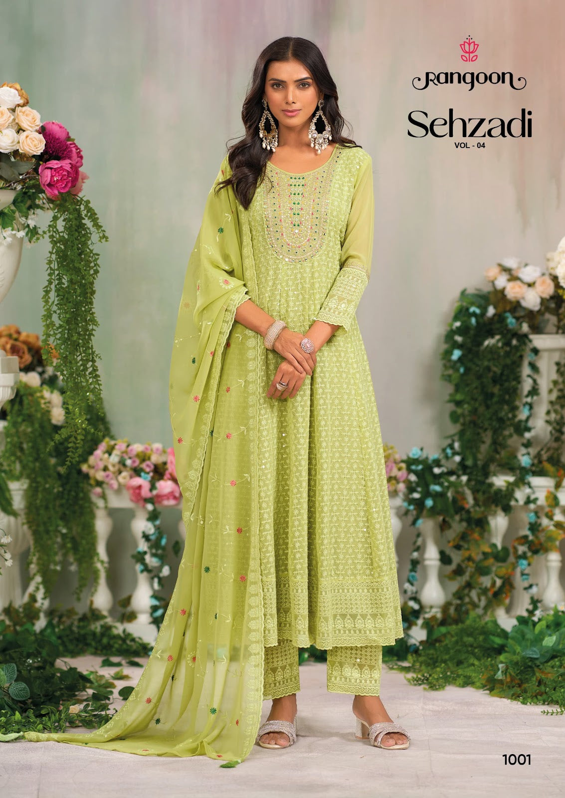 Sehzadi Vol 4 Rangoon Georgette Readymade Anarkali Suits Wholesale Price
